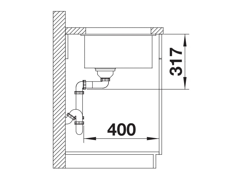Blanco Etagon 525167 700-U 1 Bowl Silgranit Undermount Sink - Anthracite