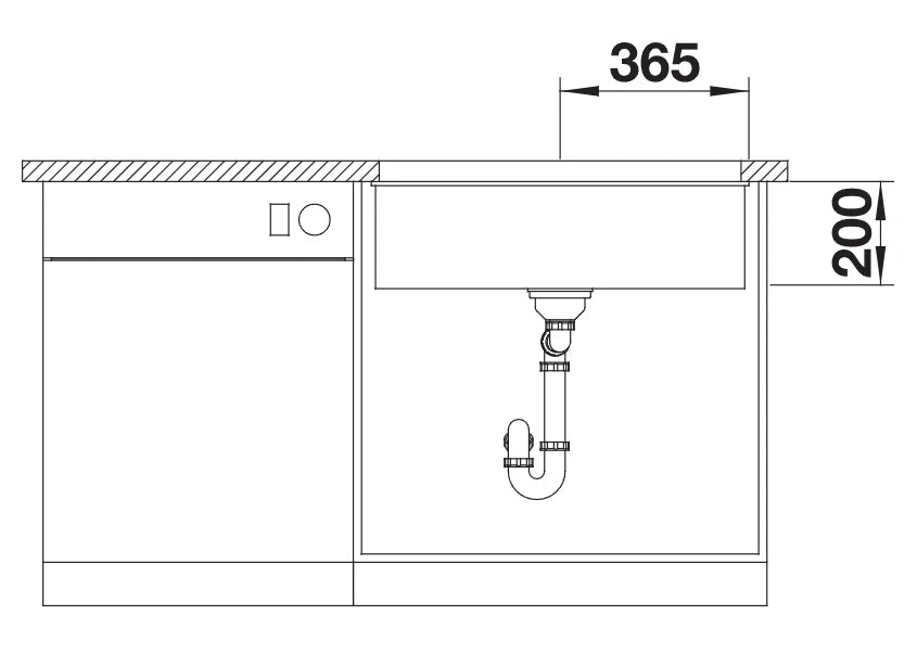 Blanco Etagon 525167 700-U 1 Bowl Silgranit Undermount Sink - Anthracite