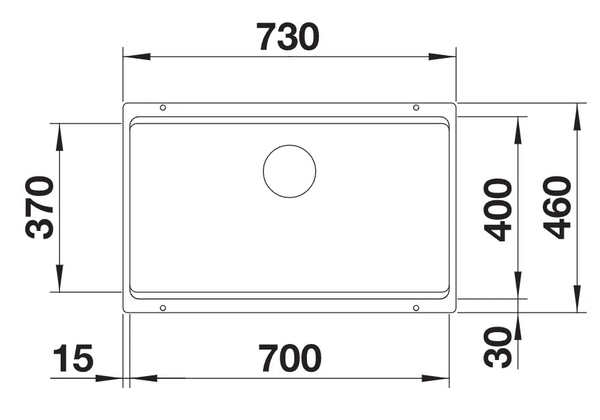 Blanco Etagon 525167 700-U 1 Bowl Silgranit Undermount Sink - Anthracite