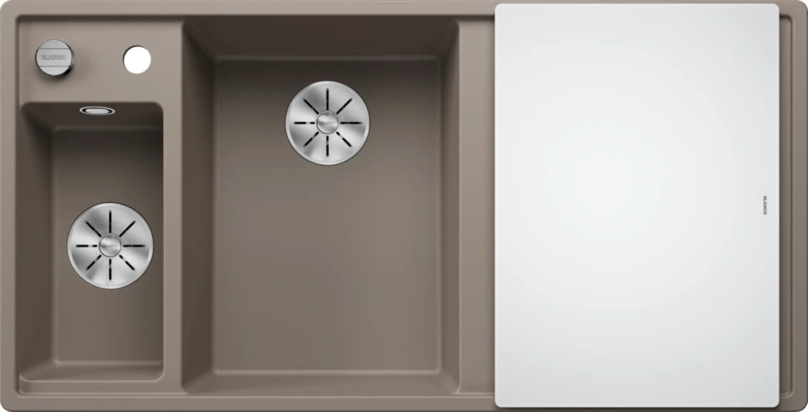 Blanco Axia III 6 S Left Hand - 524660 - Silgranit 1.5 Bowl Inset Sink - Tartufo