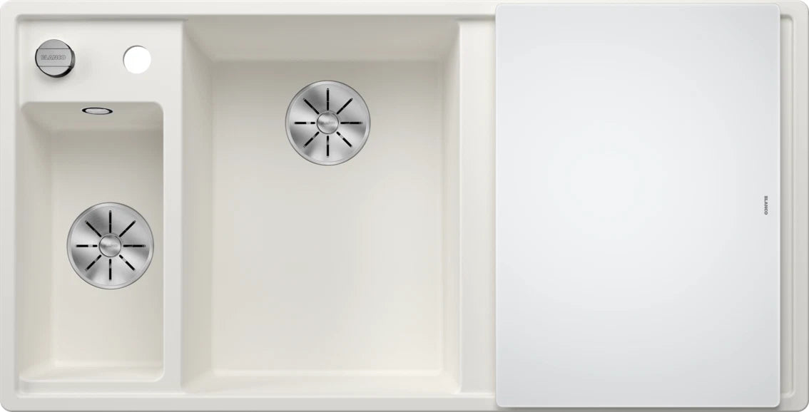 Blanco Axia III 6 S Left Hand - 524657 - Silgranit 1.5 Bowl Inset Sink - White