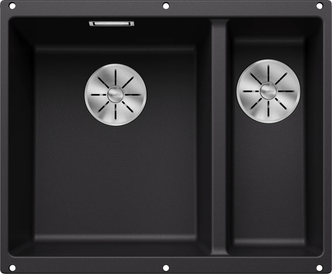 Blanco Subline 340/160-U LH - 525985 - Undermount Sink Silgranit - Black