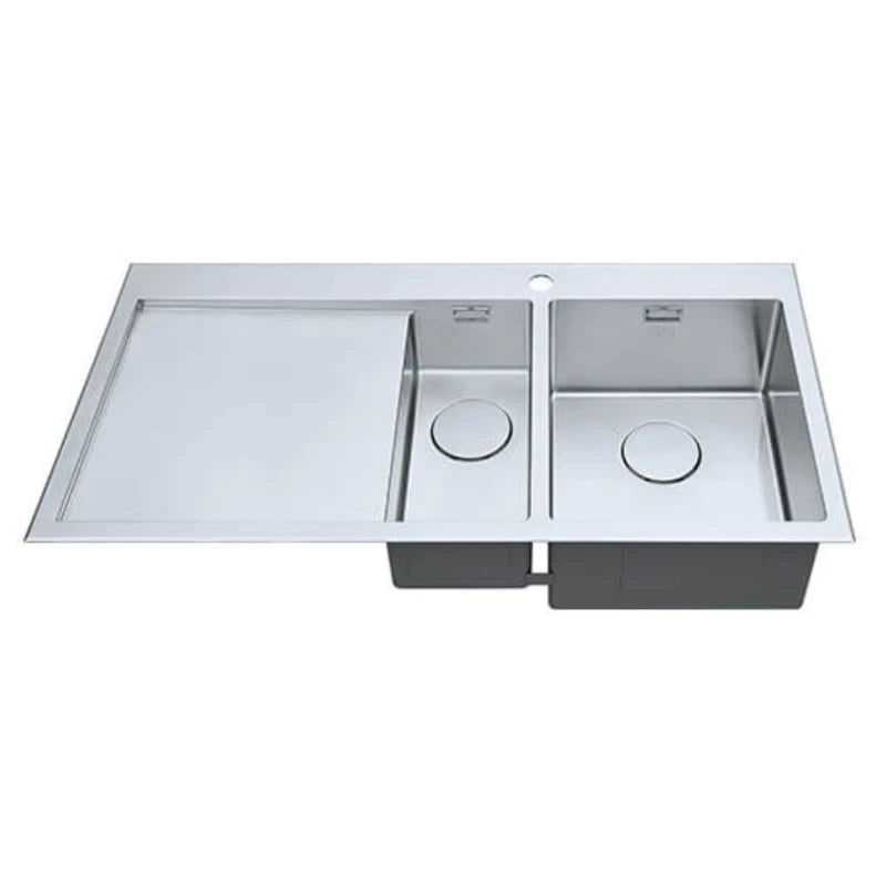 1810 - Razorduo10 6 I-F Inset Stainless Steel 1.5 Bowl (RH) Sink with Drainer