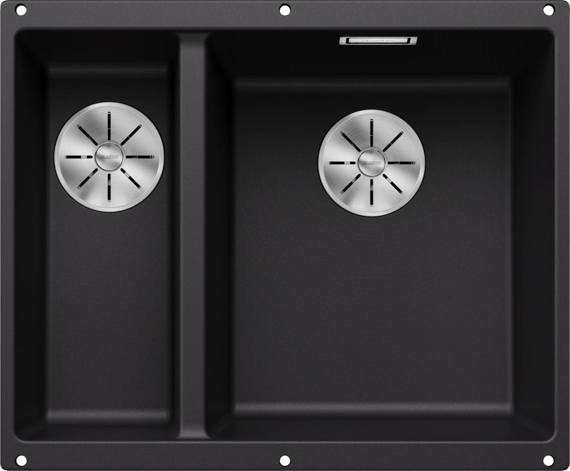 Blanco Subline 340/160-U RH - 525986 - Undermount Sink Silgranit - Black