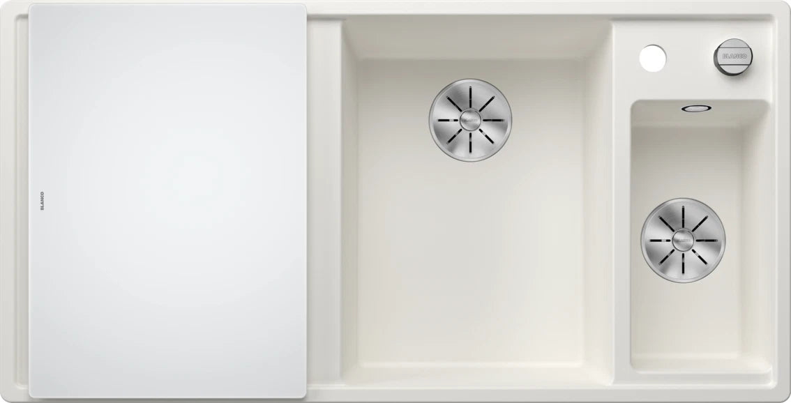 Blanco Axia III 6 S Right Hand - 523477 - Silgranit 1.5 Bowl Inset Sink - White