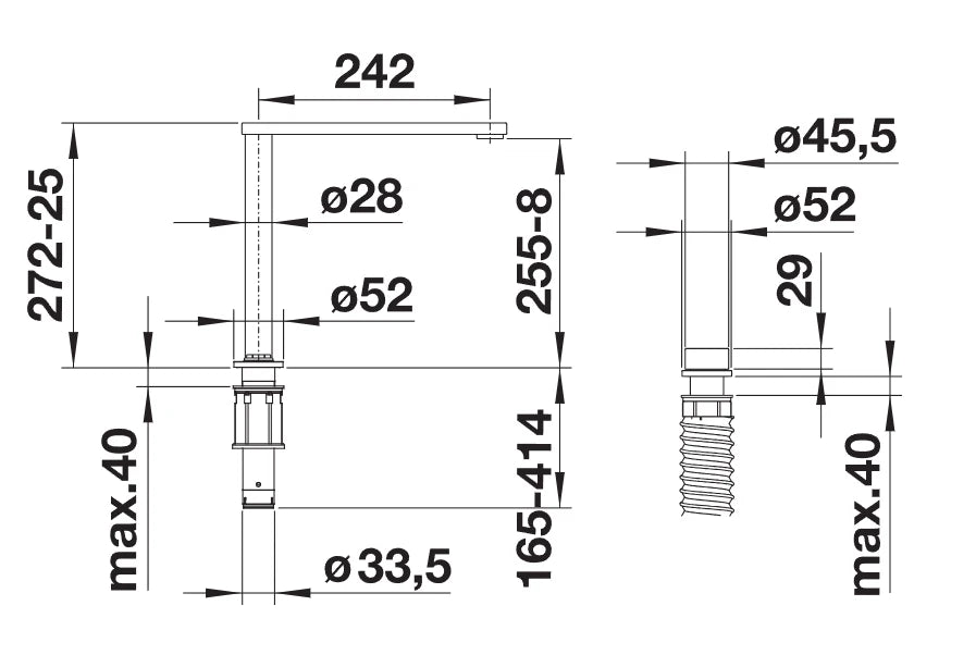 Blanco Eloscope-F II - 516672 - Single Lever Monobloc Kitchen Mixer Tap - Chrome