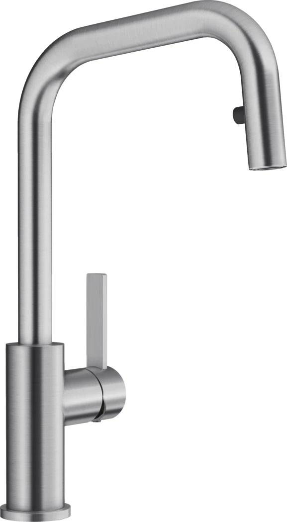 Blanco Jandora-S - 526614 - Single Lever J Shaped Kitchen Pullout Tap - Brushed Stainless Steel (Copy) (Copy)