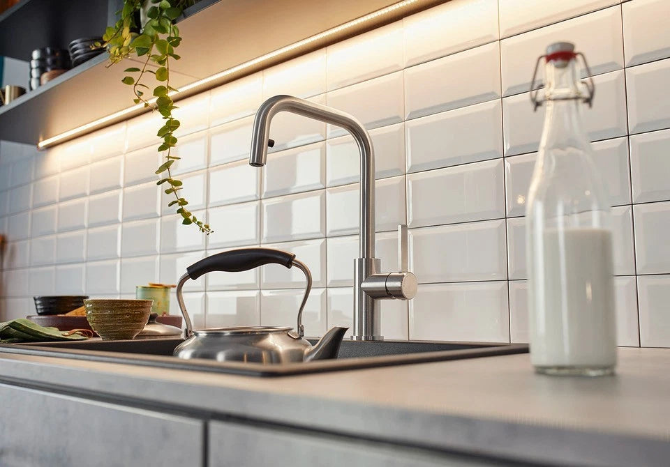 Blanco Jandora-S - 526614 - Single Lever J Shaped Kitchen Pullout Tap - Brushed Stainless Steel (Copy) (Copy)