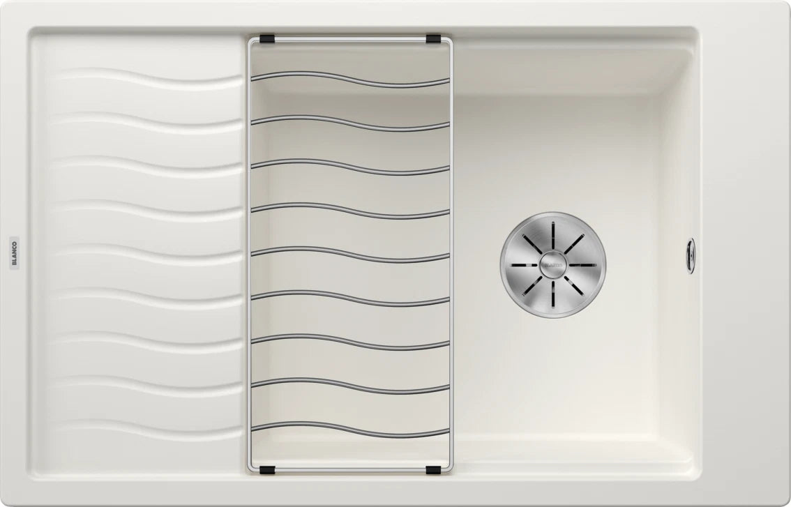 Blanco Elon XL 6 S - 524848 - Silgranit 1.0 Bowl Reversible Inset Sink - White