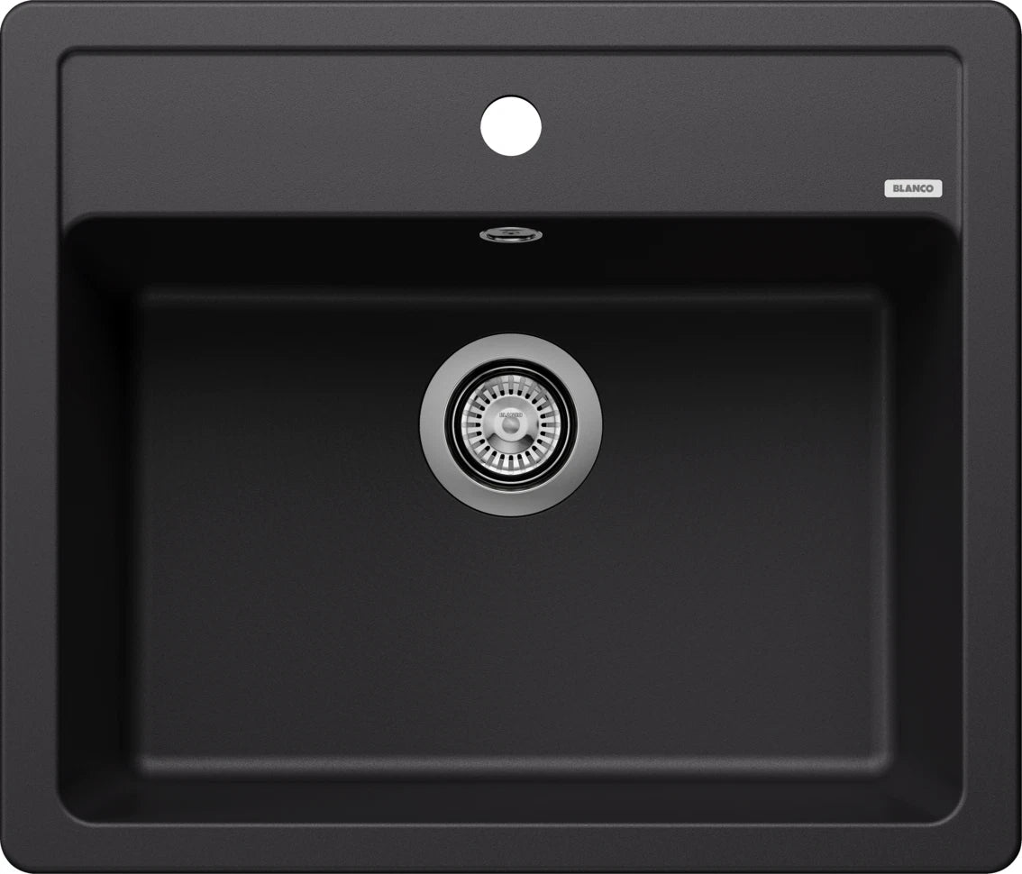 Blanco Legra 6 with Tap Ledge - 526084 - Silgranit 1.0 Bowl Inset Sink - Black