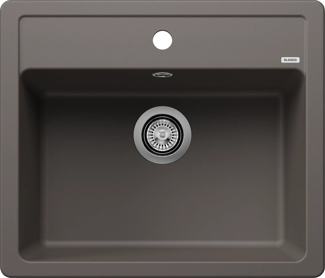 Blanco Legra 6 with Tap Ledge - 527269 - Silgranit 1.0 Bowl Inset Sink - Volcano Grey