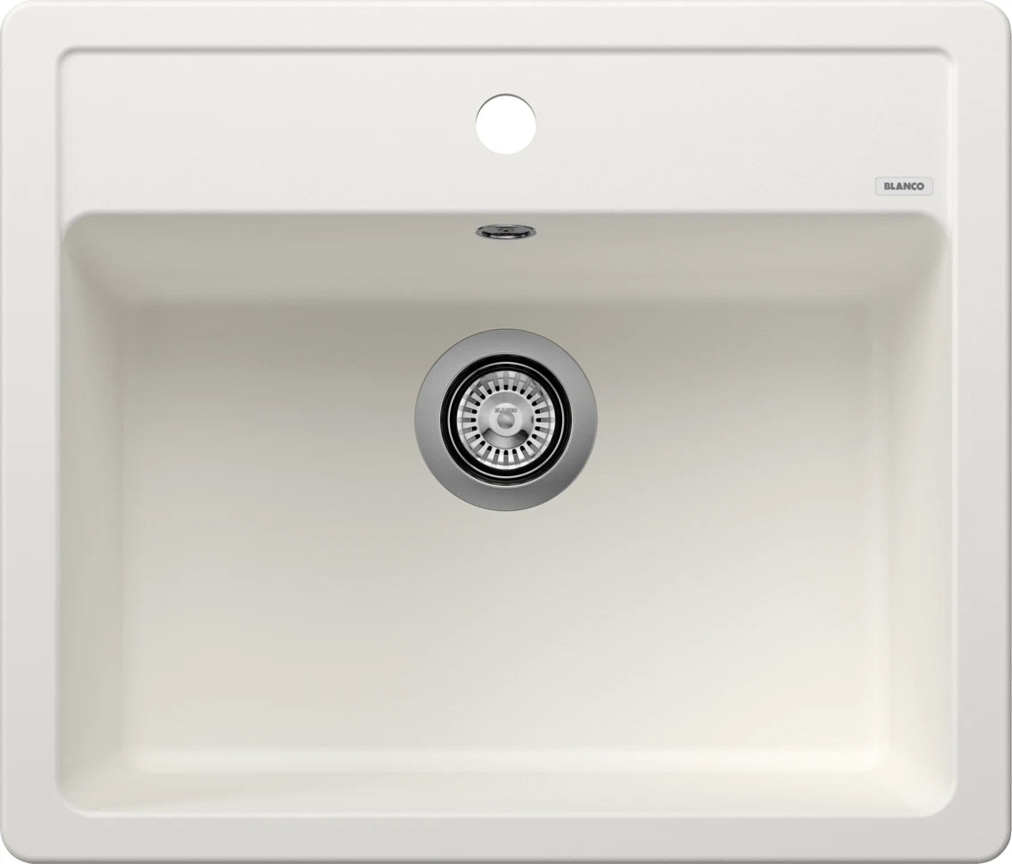 Blanco Legra 6 with Tap Ledge - 523334 - Silgranit 1.0 Bowl Inset Sink - White