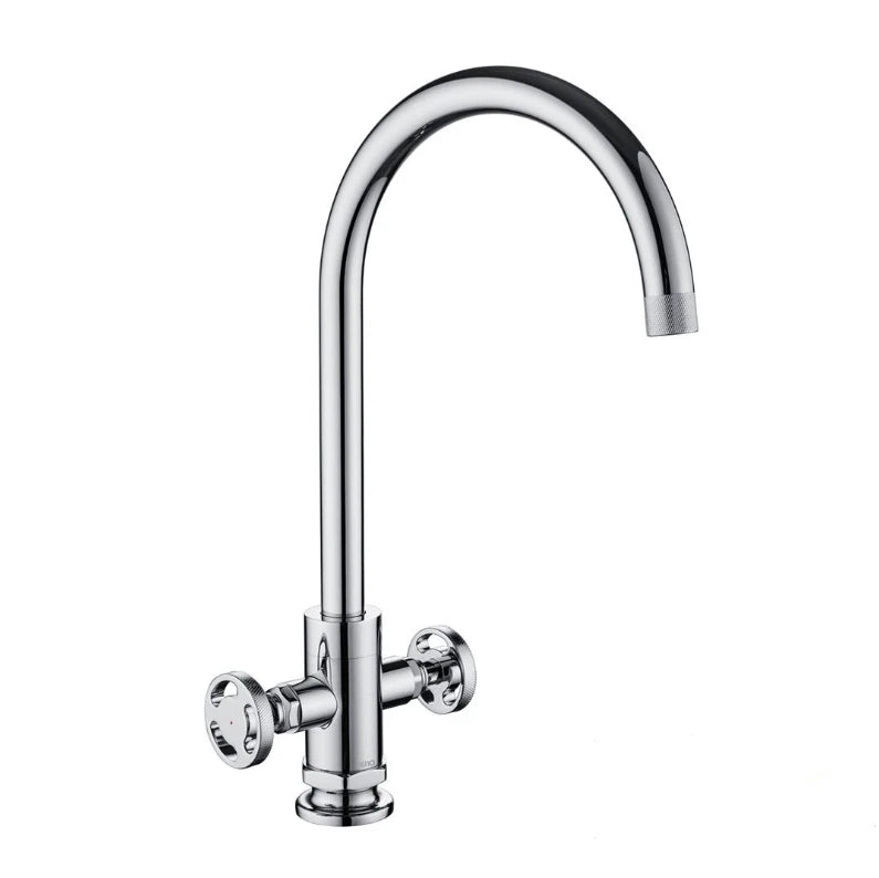 1810 Henry Holt Collection Twin Lever Mixer Tap HH-TL/02/BS - Brushed Steel