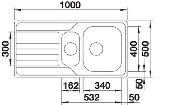 BLANCO DINAS 6 S - 453634 - Inset Stainless Steel Sink