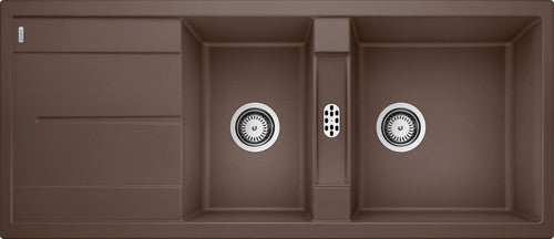 Blanco Metra 8 S - 515048 - Silgranit Reversible 1.5 Bowl Inset Sink - Coffee