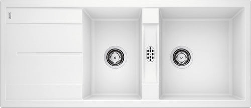 Blanco Metra 8 S - 513064 - Silgranit Reversible 1.5 Bowl Inset Sink - White