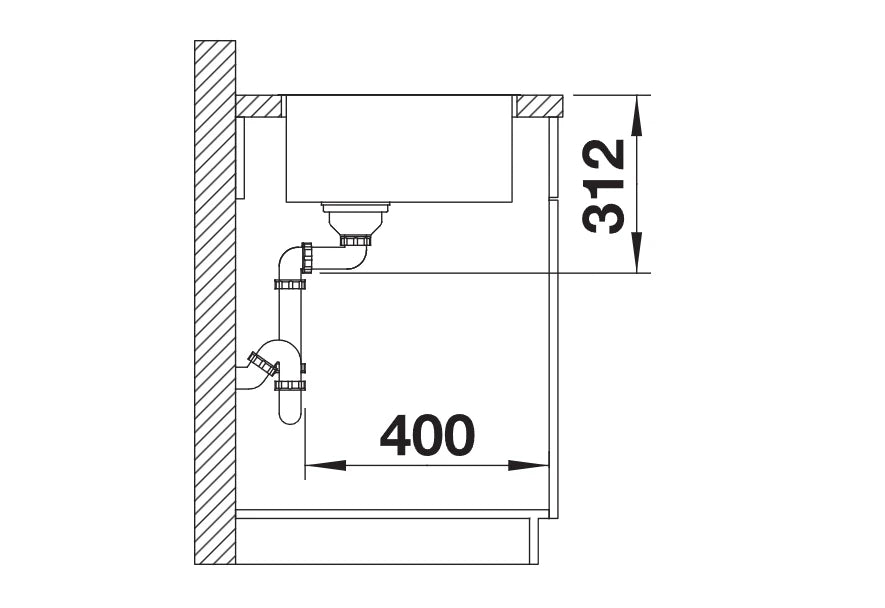 Blanco Subline 500-IF Steelframe InFino - 525997 - Silgranit 1.0 Bowl Flush Mount Inset Sink - Black