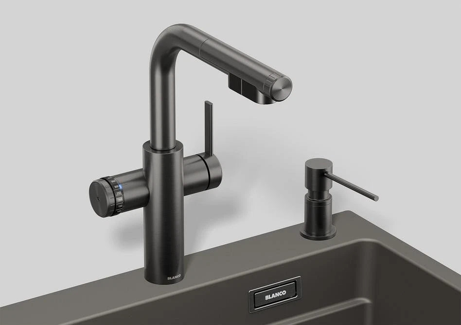 Blanco Lato - 527743 - Kitchen Soap Dispenser - Satin Dark Steel
