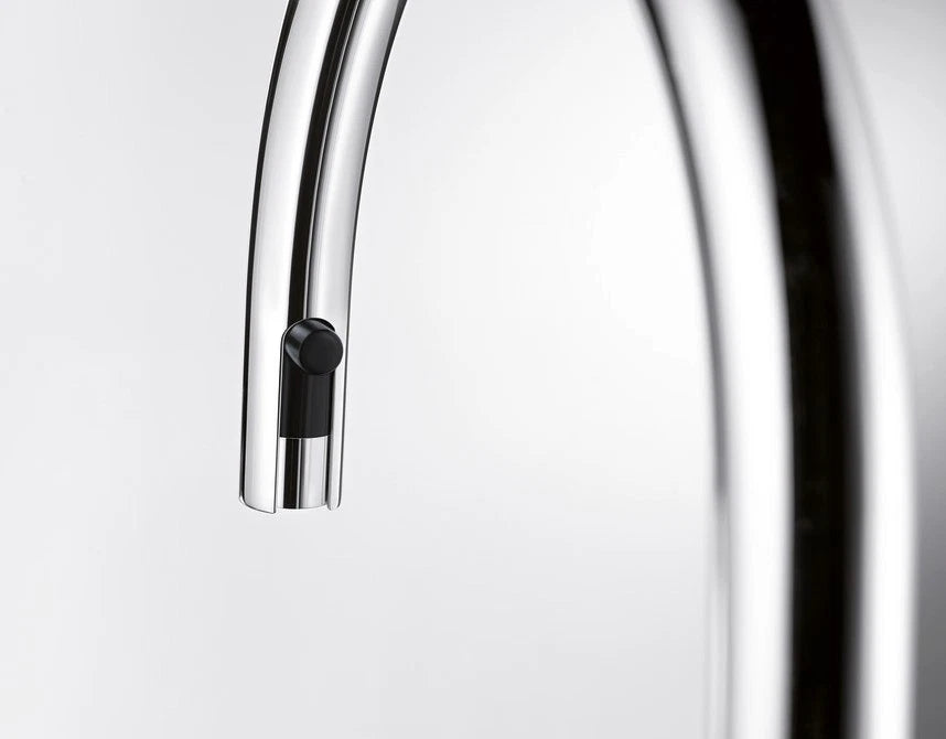Blanco Carena-S Vario - 521368 - Single Lever Monobloc Kitchen Tap with Pull-out Spray - Silgranit White/Chrome