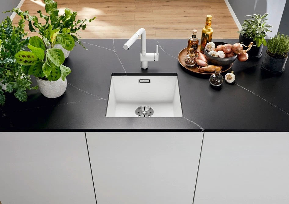 Blanco Subline 400-U - 527166 - 1.0 Bowl Silgranit Undermount Sink - Soft White
