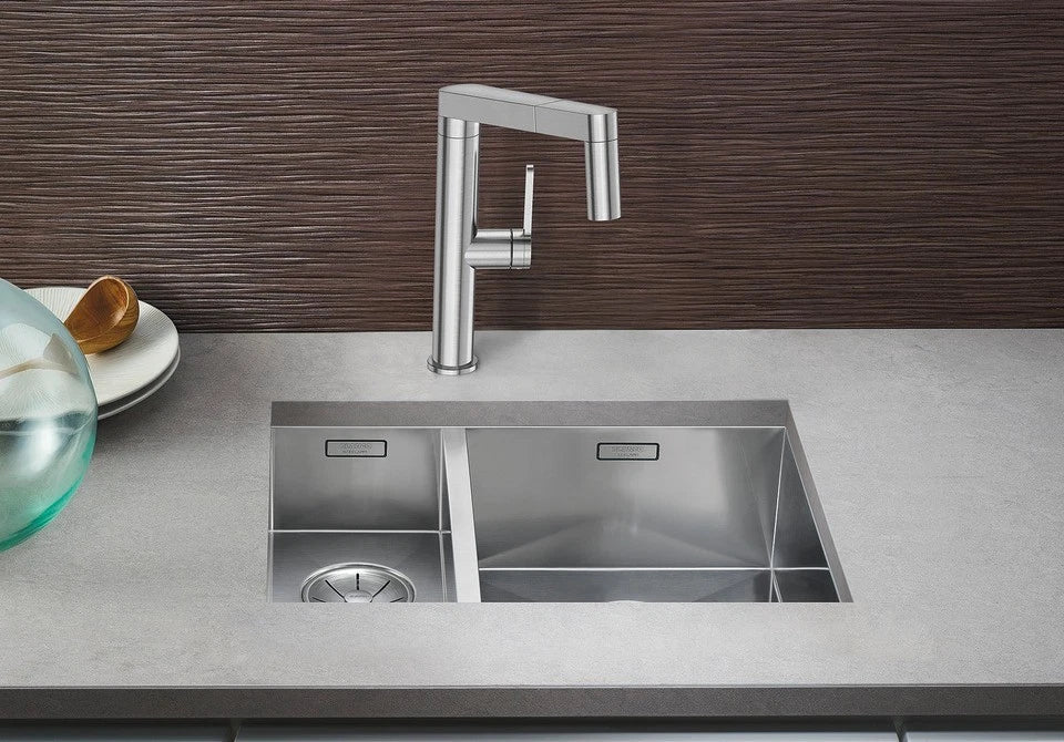 Blanco Zerox 340/180-U RH - 521614 - 1.5 Bowl Undermount Kitchen Sink - Stainless Steel