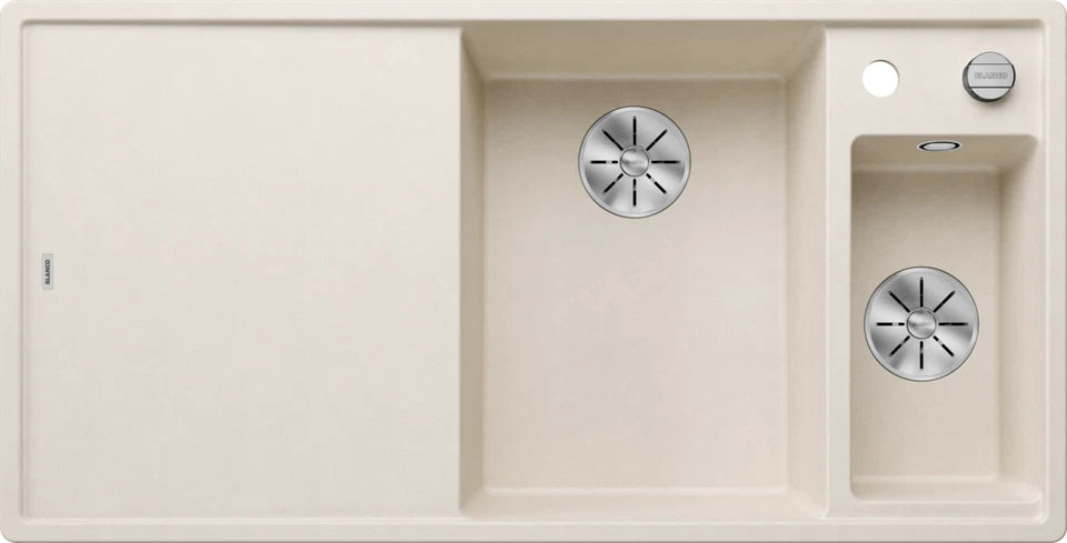 Blanco Axia III 6 S Right Hand - 527045 - Silgranit 1.5 Bowl Inset Sink - Soft White
