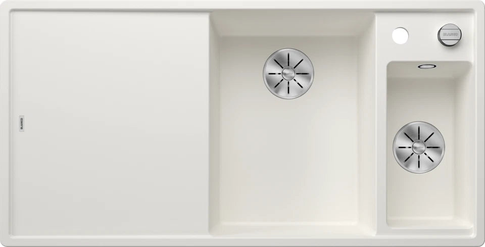 Blanco Axia III 6 S Right Hand - 523477 - Silgranit 1.5 Bowl Inset Sink - White
