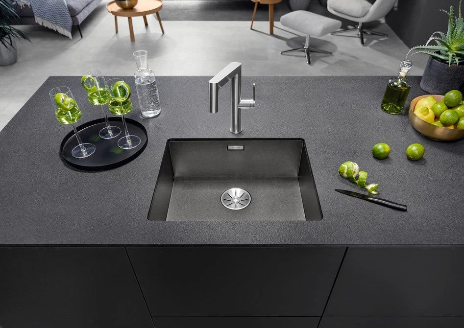 Blanco Zerox 500-U Durinox Dark Steel - 526243 - Single Bowl Undermount Kitchen Sink - Stainless Steel