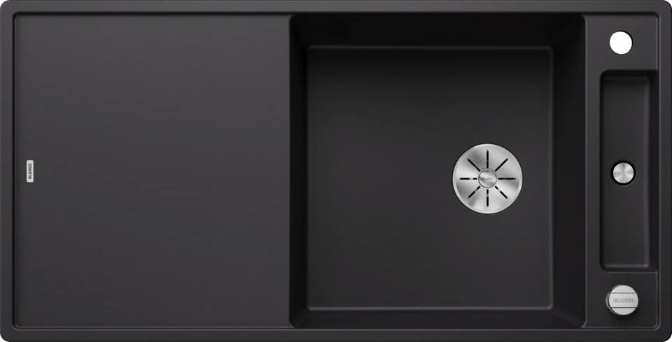 Blanco Axia III XL 6 S Reversible - 525857 - Silgranit 1.0 Bowl Inset Sink - Black