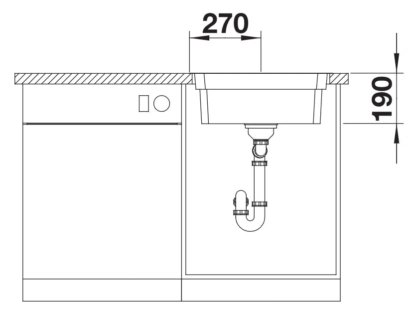 Blanco Etagon 500-IF/A - 521748 - Single Bowl Inset Kitchen Sink with Tap Ledge - Stainless Steel