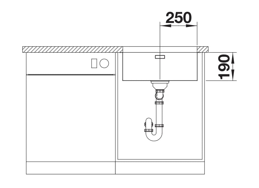 Blanco Andano 500-U - 522967 - Undermount Kitchen Sink - Stainless Steel