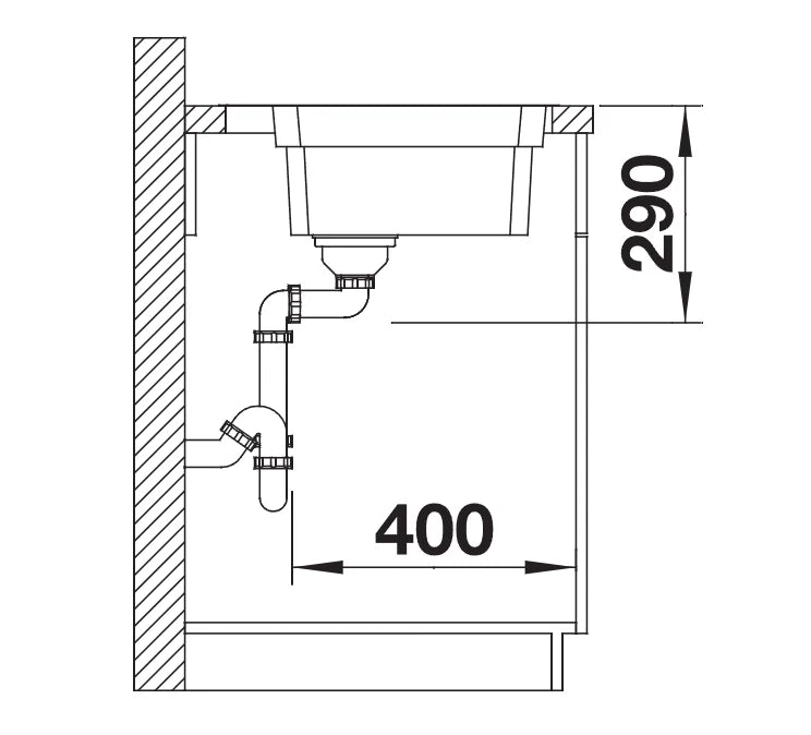 Blanco Etagon 500-IF/A - 521748 - Single Bowl Inset Kitchen Sink with Tap Ledge - Stainless Steel