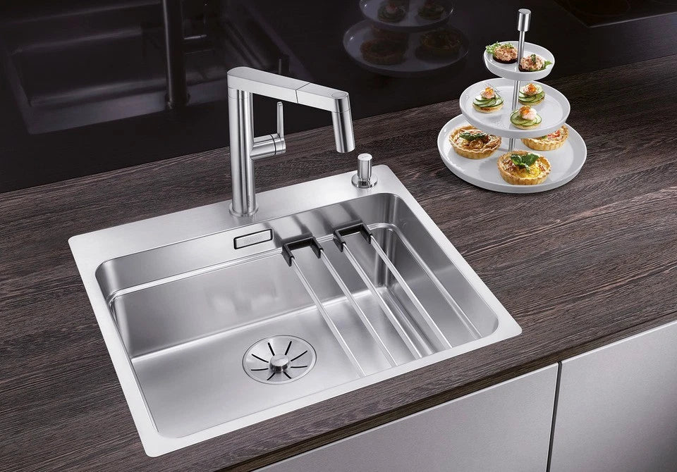 Blanco Etagon 500-IF/A - 521748 - Single Bowl Inset Kitchen Sink with Tap Ledge - Stainless Steel
