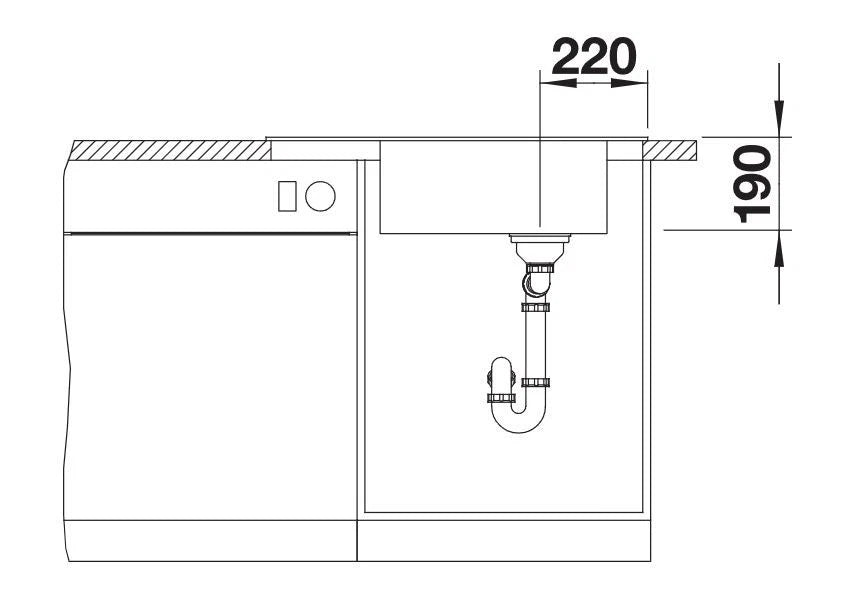 Blanco Elon XL 6 S - 524844 - Silgranit 1.0 Bowl Reversible Inset Sink - Anthracite