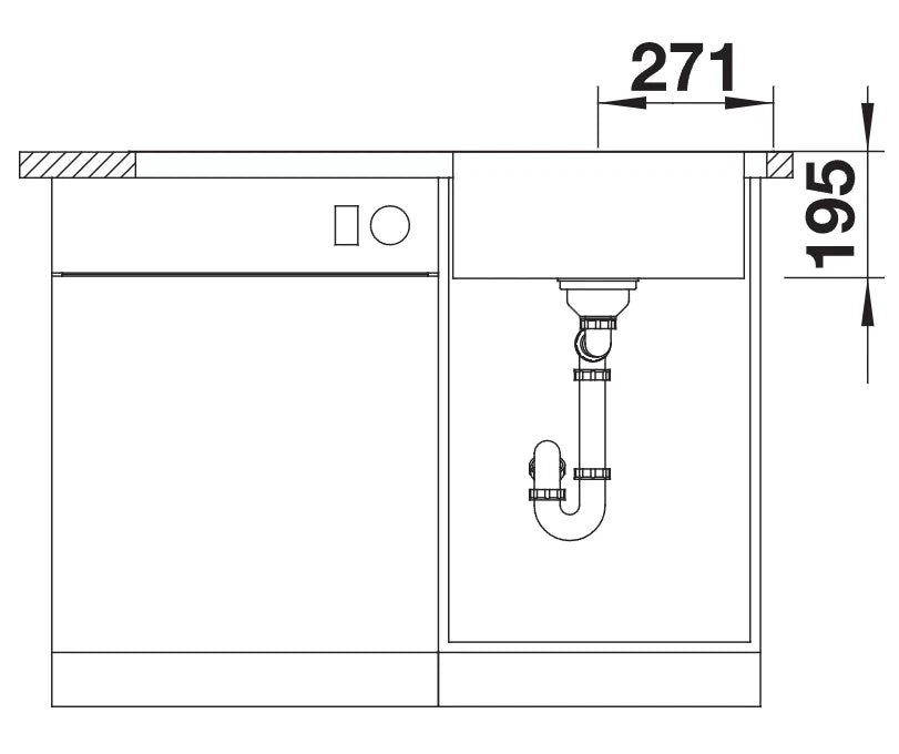 Blanco Divon II 5 S-IF RH - 521660 - Single Bowl Inset Kitchen Sink - Stainless Steel