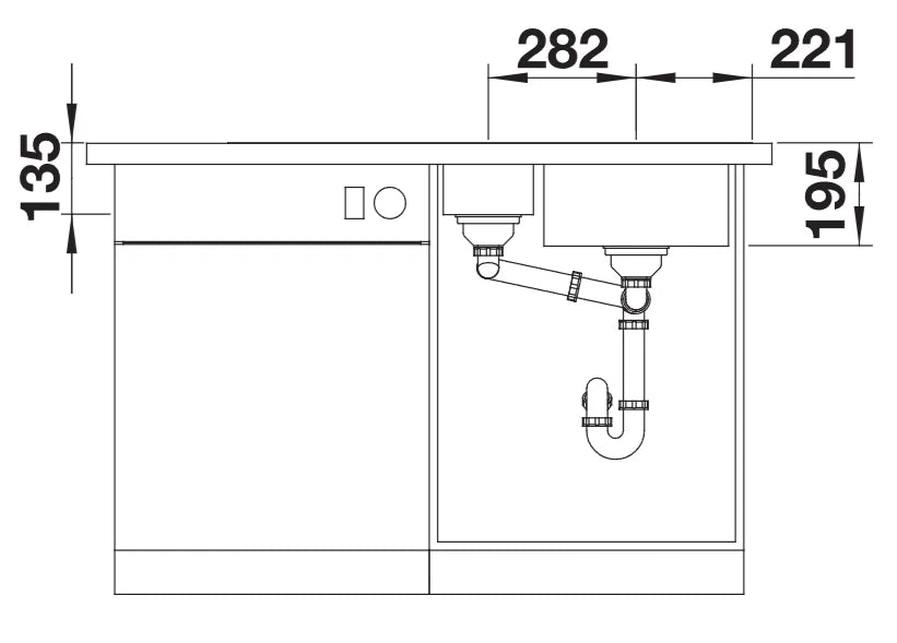 Blanco Divon II 6 S-IF RH - 521662 - 1.5 Bowl Inset Kitchen Sink - Stainless Steel