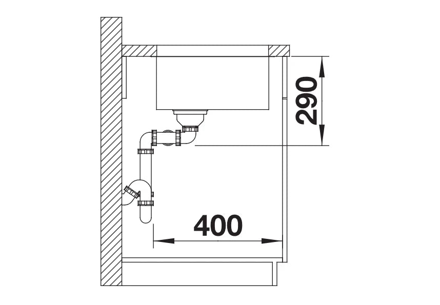 Blanco Andano 340/340-U - 522983 - Undermount Kitchen Sink - Stainless Steel