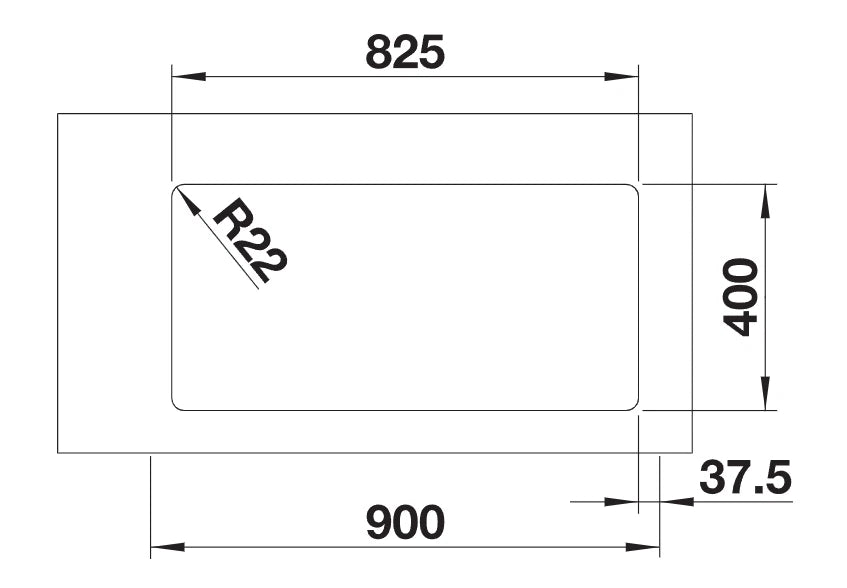 Blanco Andano 400/400-U - 522987 - Undermount Kitchen Sink - Stainless Steel