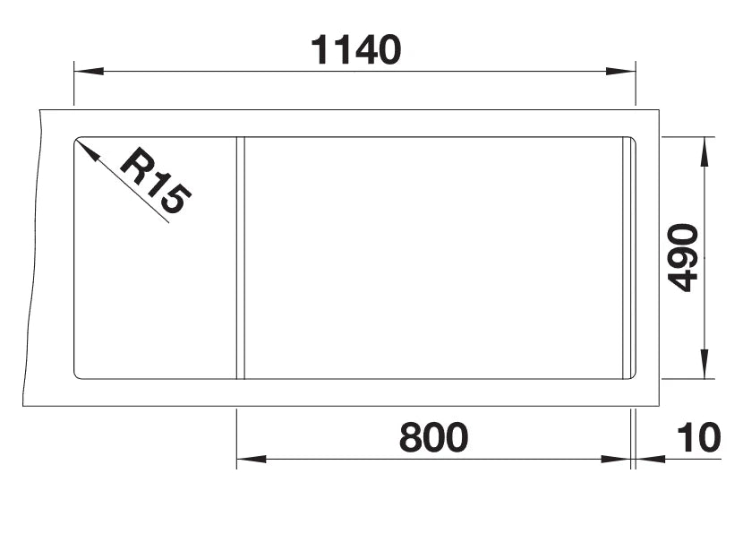 Blanco Divon II 8 S-IF RH - 521665 - Double Bowl Inset Kitchen Sink - Stainless Steel