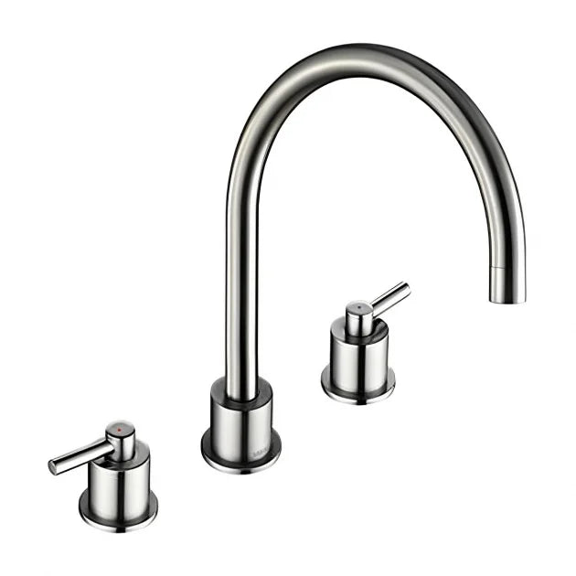1810 Aero 3 hole design - AER/02/BS - Brushed Steel