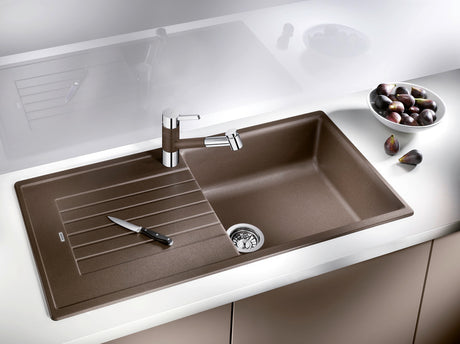 Blanco Zia XL 6 S 527400 Single Bowl Silgranit Inset Sink - Volcano Grey