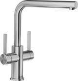 Blanco Lanora Twin 526702 Twin Lever Mixer Kitchen Tap - Brushed Stainless Steel