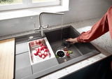 Blanco Lanora Twin 526702 Twin Lever Mixer Kitchen Tap - Brushed Stainless Steel