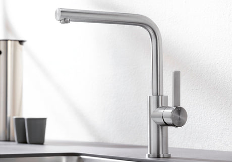 Blanco Lanora 523122 Single Lever Kitchen Mixer Tap - Brushed Stainless Steel