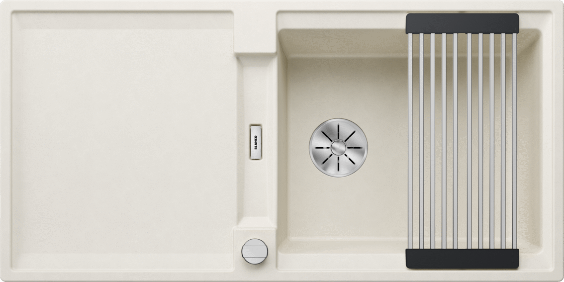 Blanco Adira XL 6 S - 527622 - Silgranit 1.0 Bowl Reversible Inset Sink - Soft White