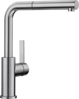 Blanco Lanora-S 523123 Single Level Mixer Kitchen Tap - Brushed Stainless Steel