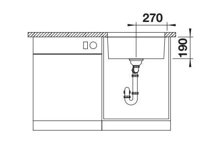 Blanco Quato 500 U 528230- Single Bowl Undermount Sink - Stainless Steel