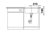 Blanco Quato 500 U 528230- Single Bowl Undermount Sink - Stainless Steel