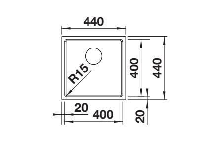 Blanco Quato 400-U 528229 Single Bowl Undermount Sink - Stainless Steel