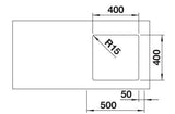 Blanco Quato 400-U 528229 Single Bowl Undermount Sink - Stainless Steel